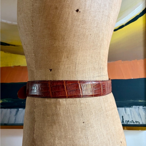 VTG 90s Western Leather croc belt main image 8
